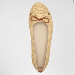 Joie Aimee Woven Raffia Ballerina Flats - NWT